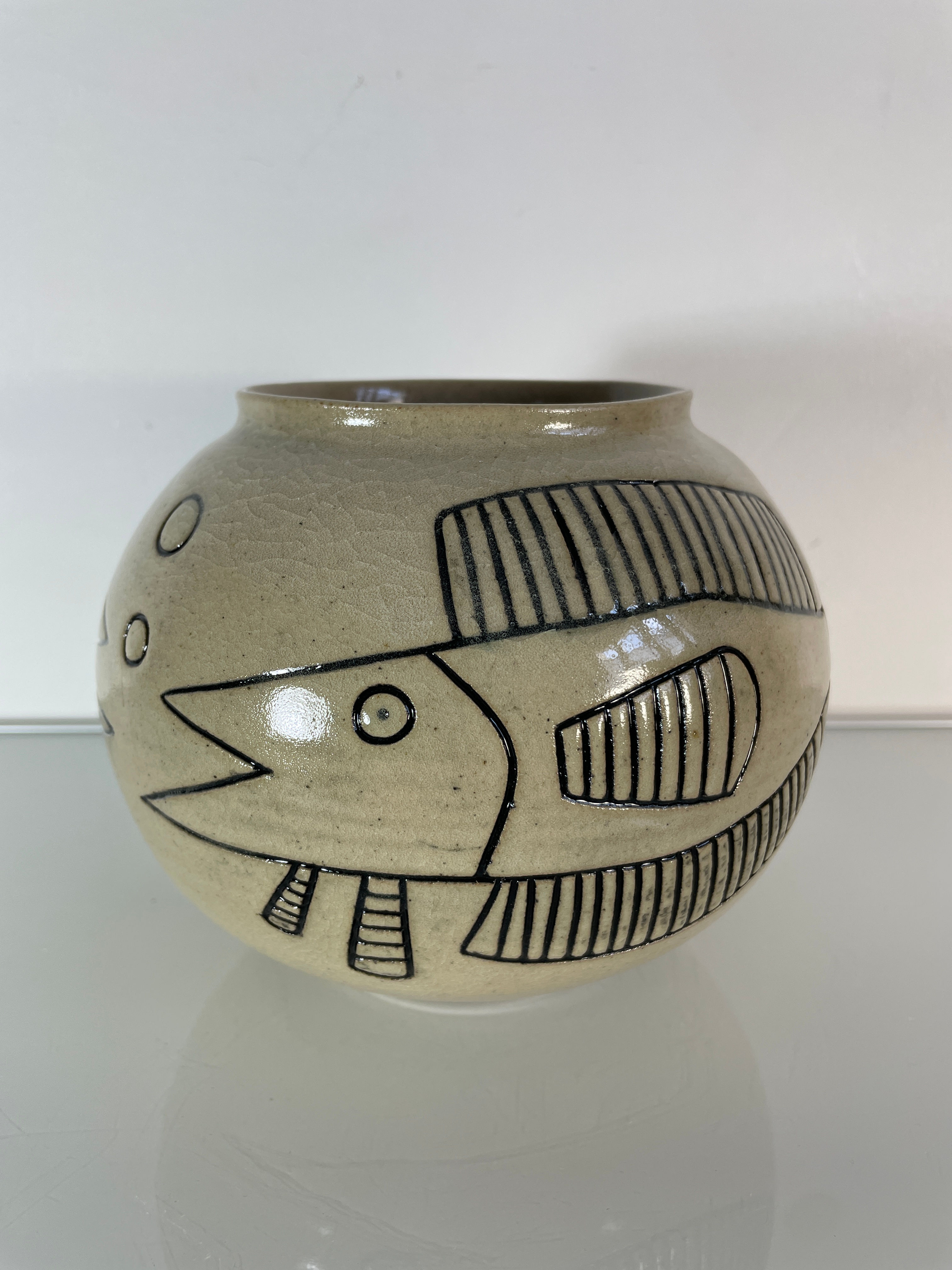 William et Cécile BYL -  Poisson - Vase à 4 mains