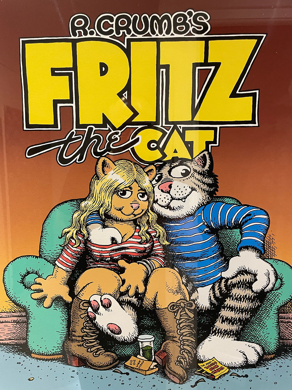 Miniature : Robert Crumb (1943-) - Fritz the Cat - Sérigraphie