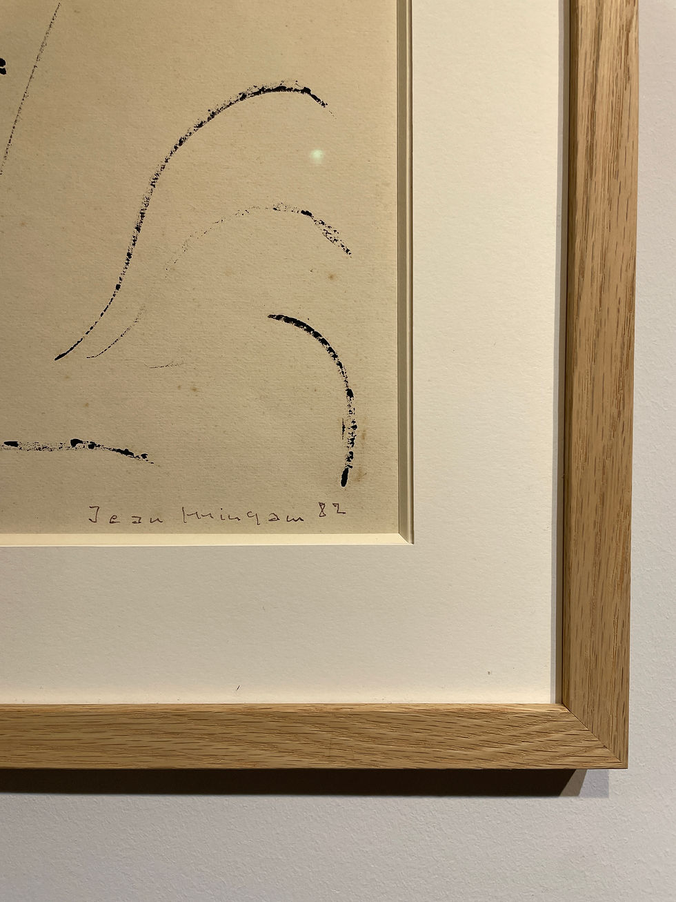 Miniature : Jean Mingam (1927-1987) - Portrait - Encre de chine  - 1982