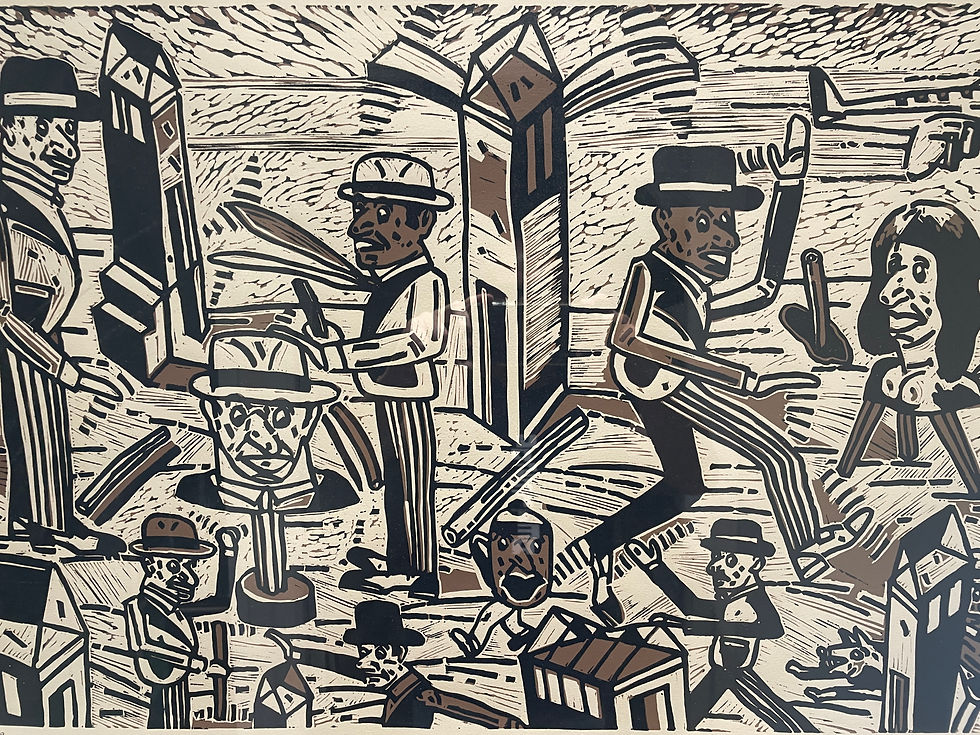 Miniature : Antonio Segui (1934-2022) - Les Voyageurs Sans Bagage - Linogravure