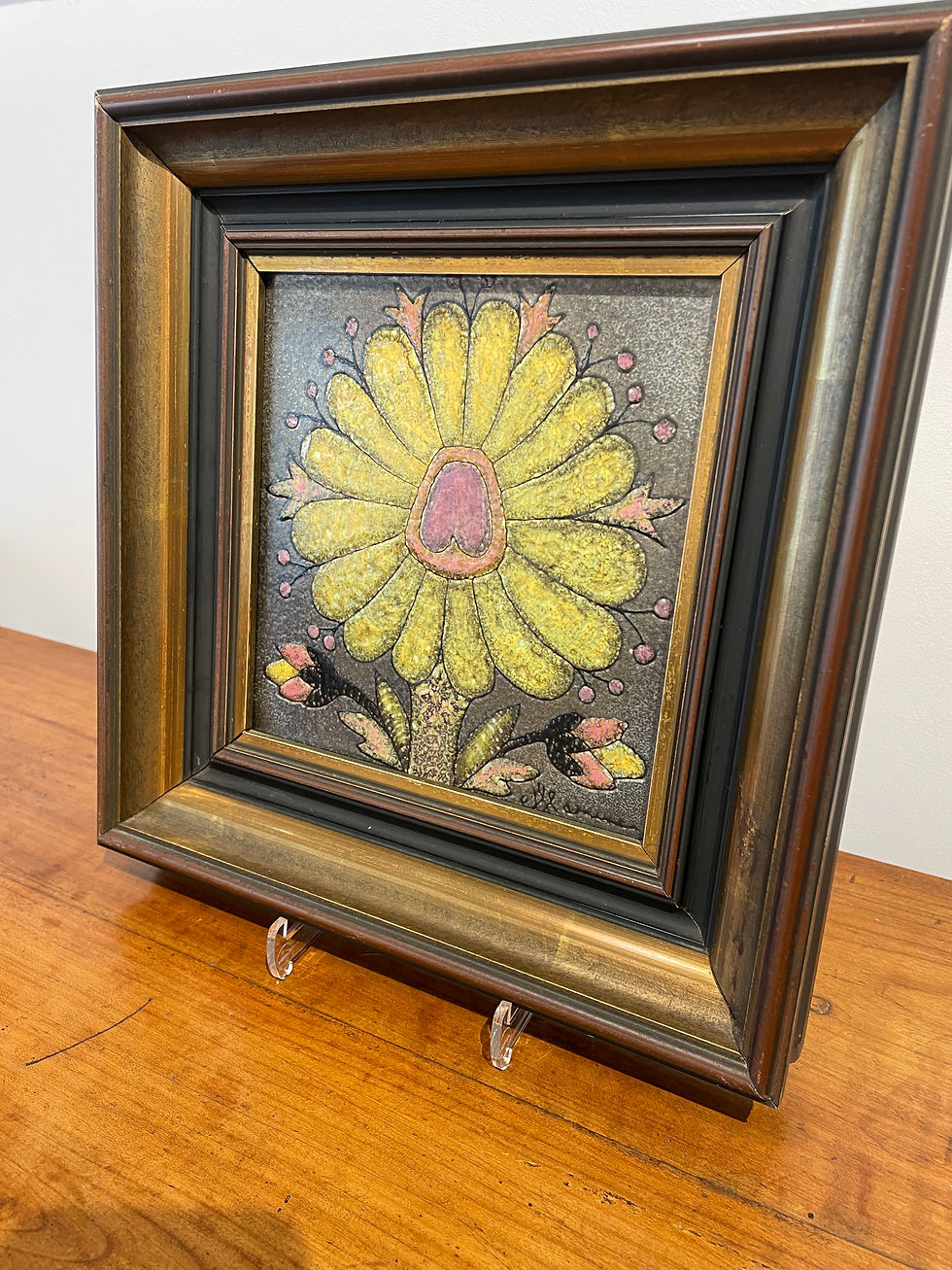 Miniature : Trévoux Gisèle (1928-2003) - Efflamine - Carreau à la fleur
