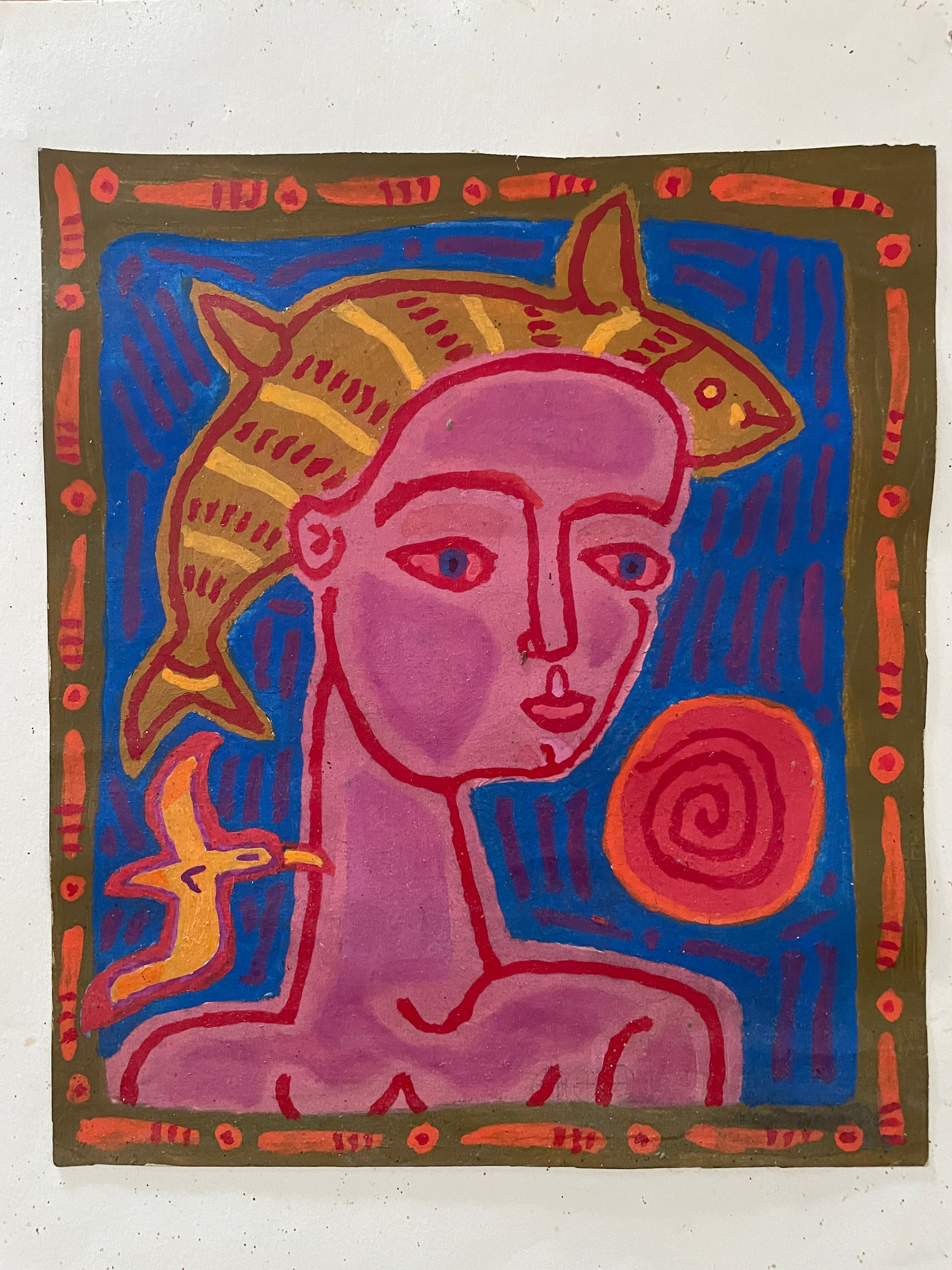 Michel Debiève (1931-2021) - Femme coiffure poisson
