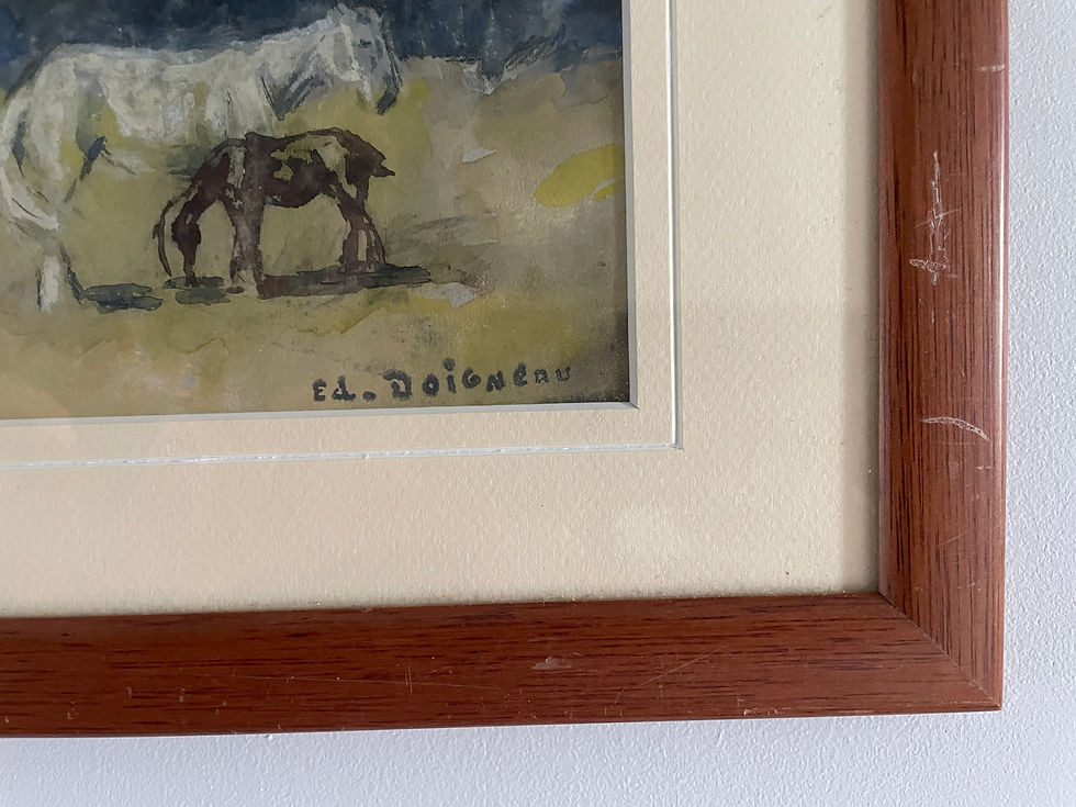 Miniature : Edouard Doigneau (1865-1954) - Paysage aux chevaux