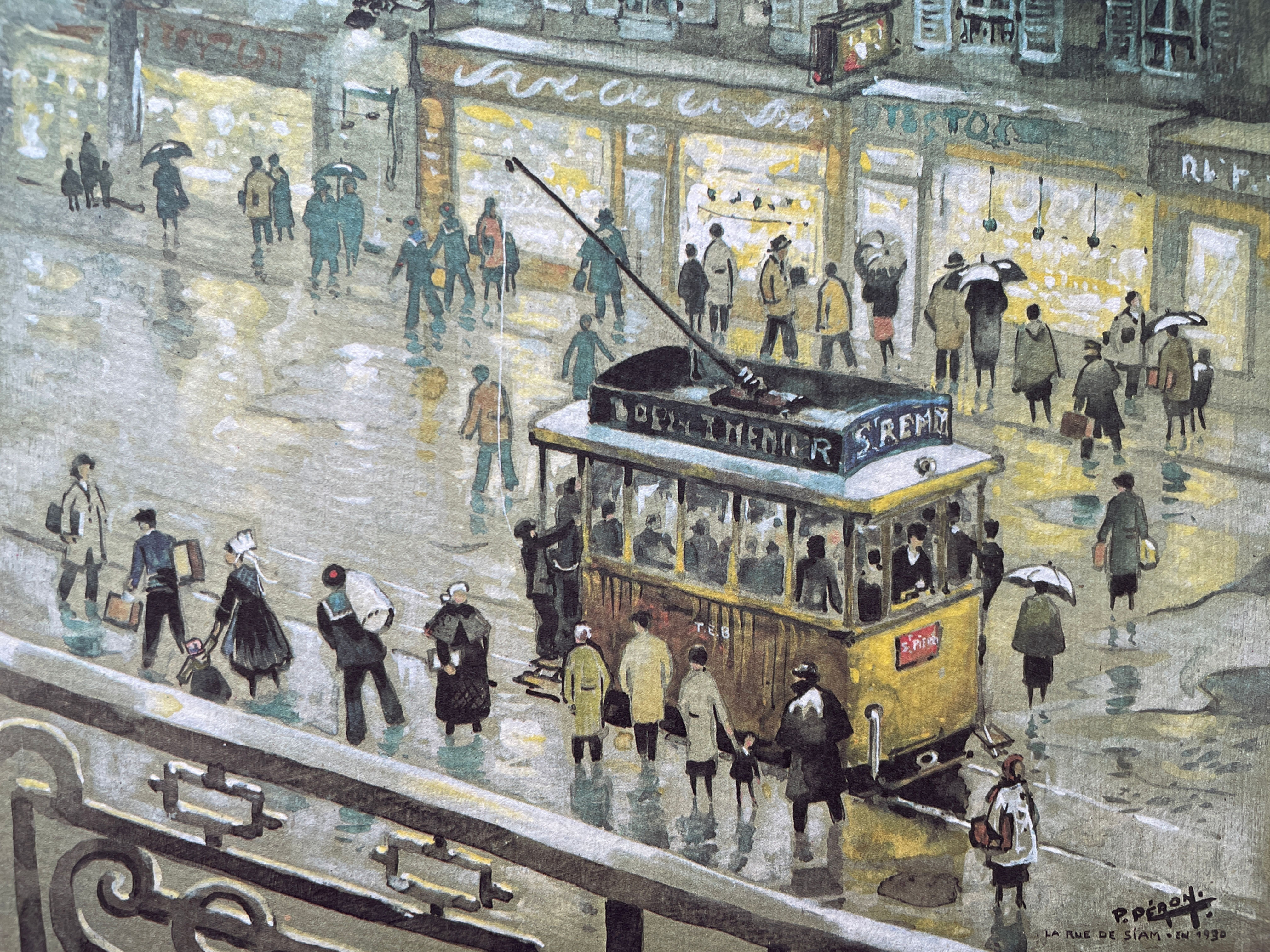 Pierre Péron (1905-1988) - Brest - Ensemble de 4 lithographies couleur