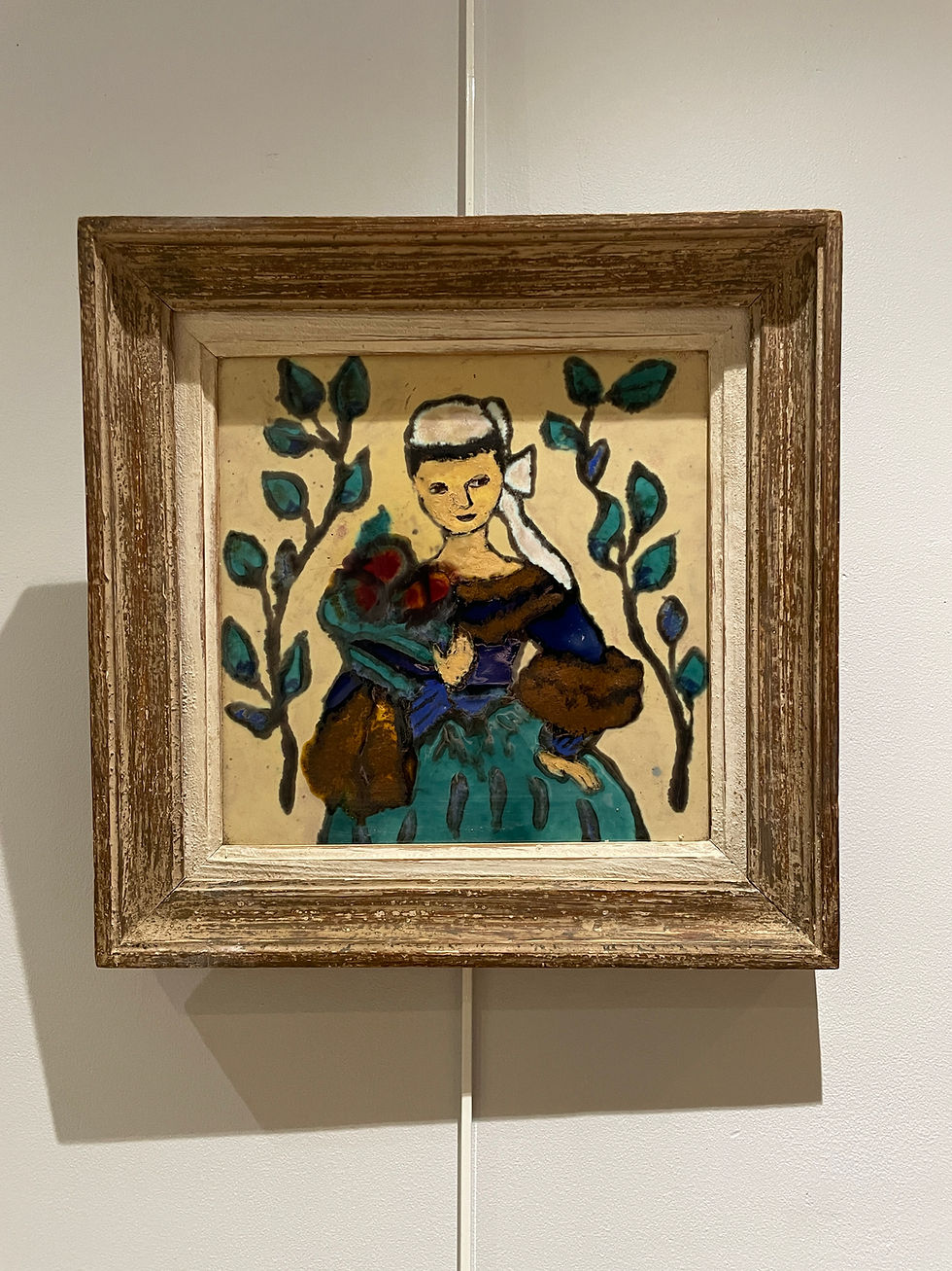 Marthe Dit Martine Le Pétillon (1923-2011) - Carreau en céramique à La Bretonne
