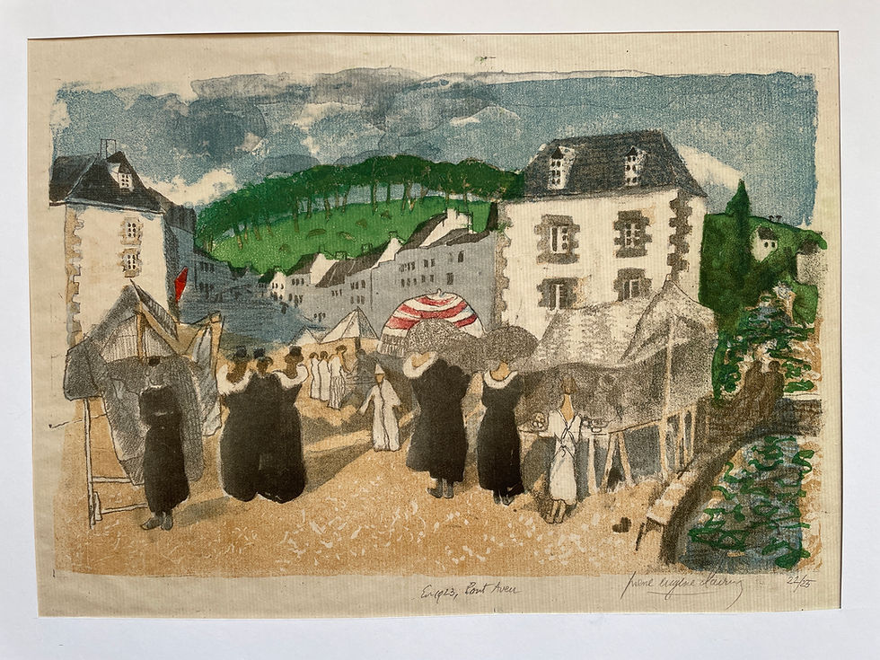 Miniature : Pierre-Eugène Clairin (1897-1980) - Pont-Aven 1923