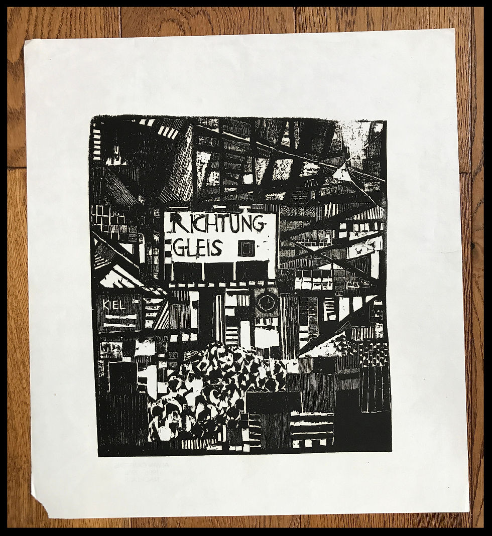Miniature : Alwin Carstens Bois Gravé Expressionisme Abstraction 1950 B