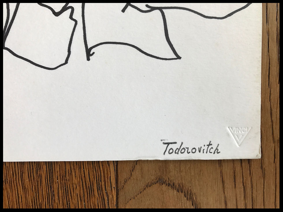 Miniature : Miloje Todorovitch Encre de Chine Textures signature