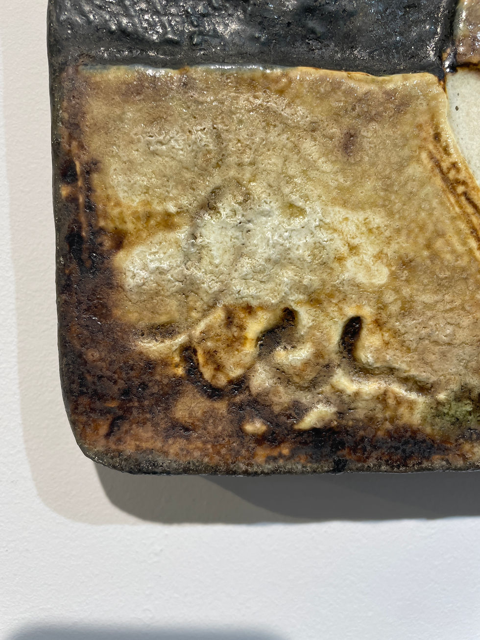 Miniature : Helmut Schaffenacker (1921-2010) - Plaque céramique - Abstraction géométrique