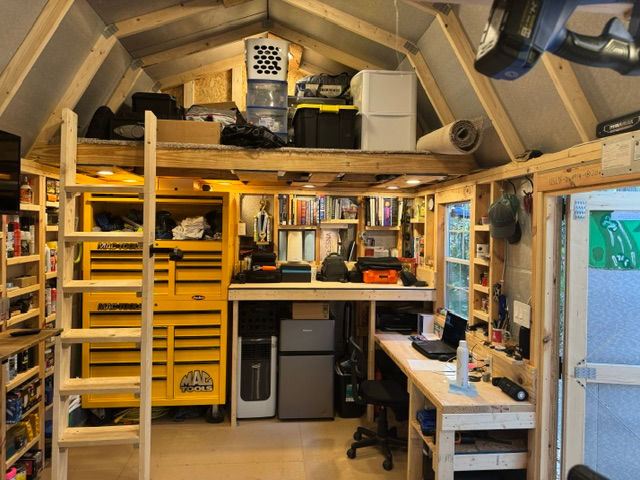 Make a list of shed items.