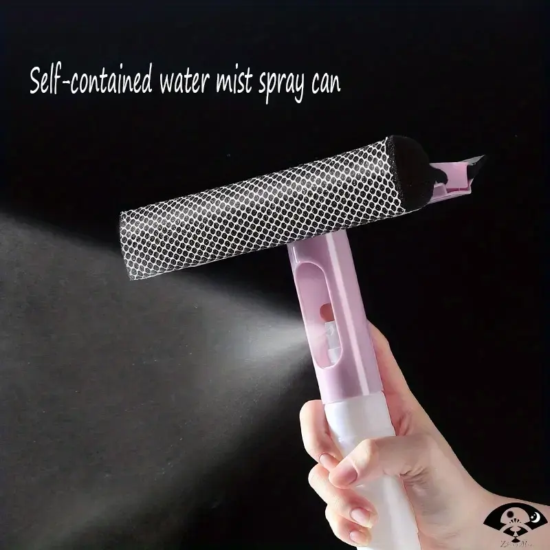 3-in-1 window cleaning tool with water mist spray can