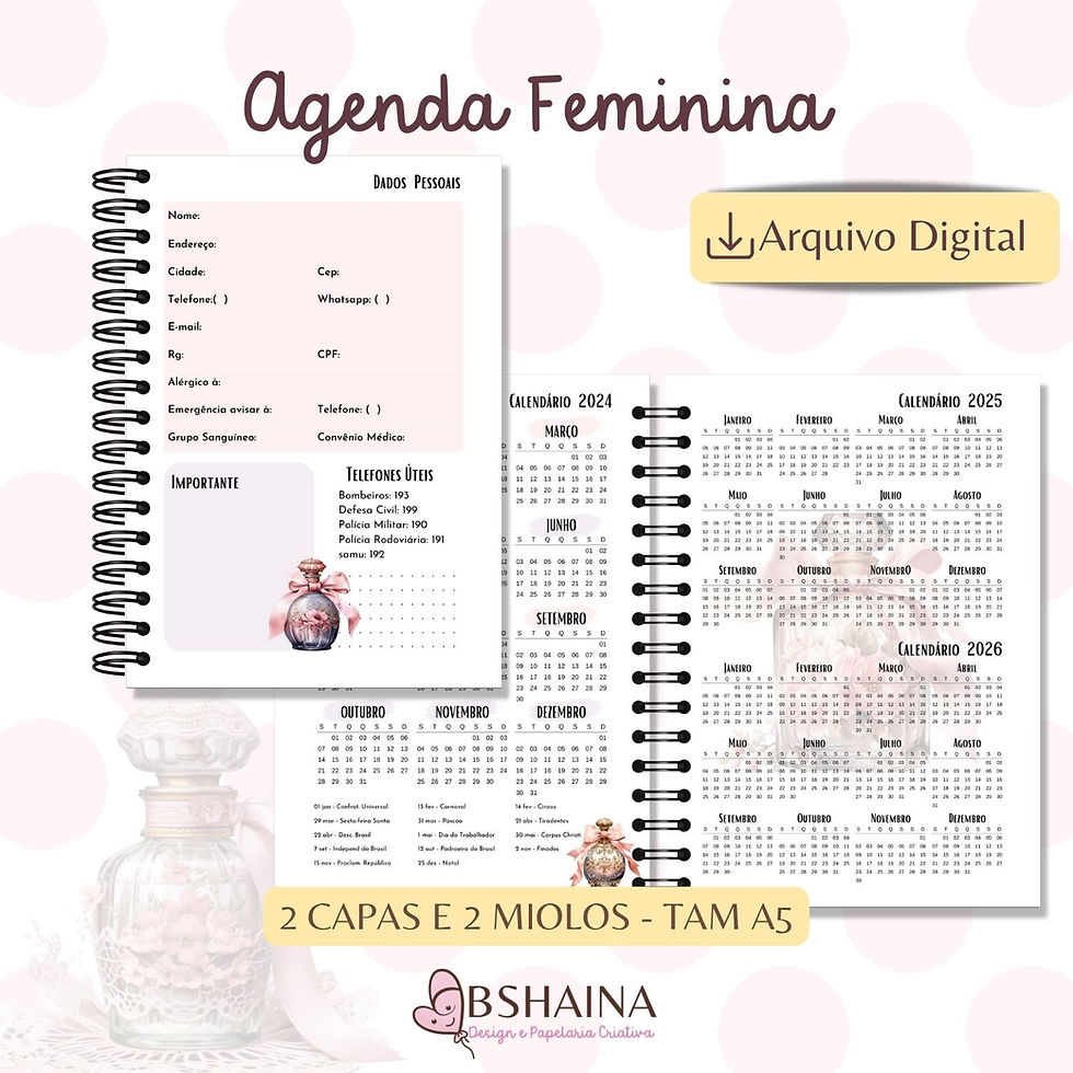 Miniatura: Agendas Femininas Perfume Miolo Digital