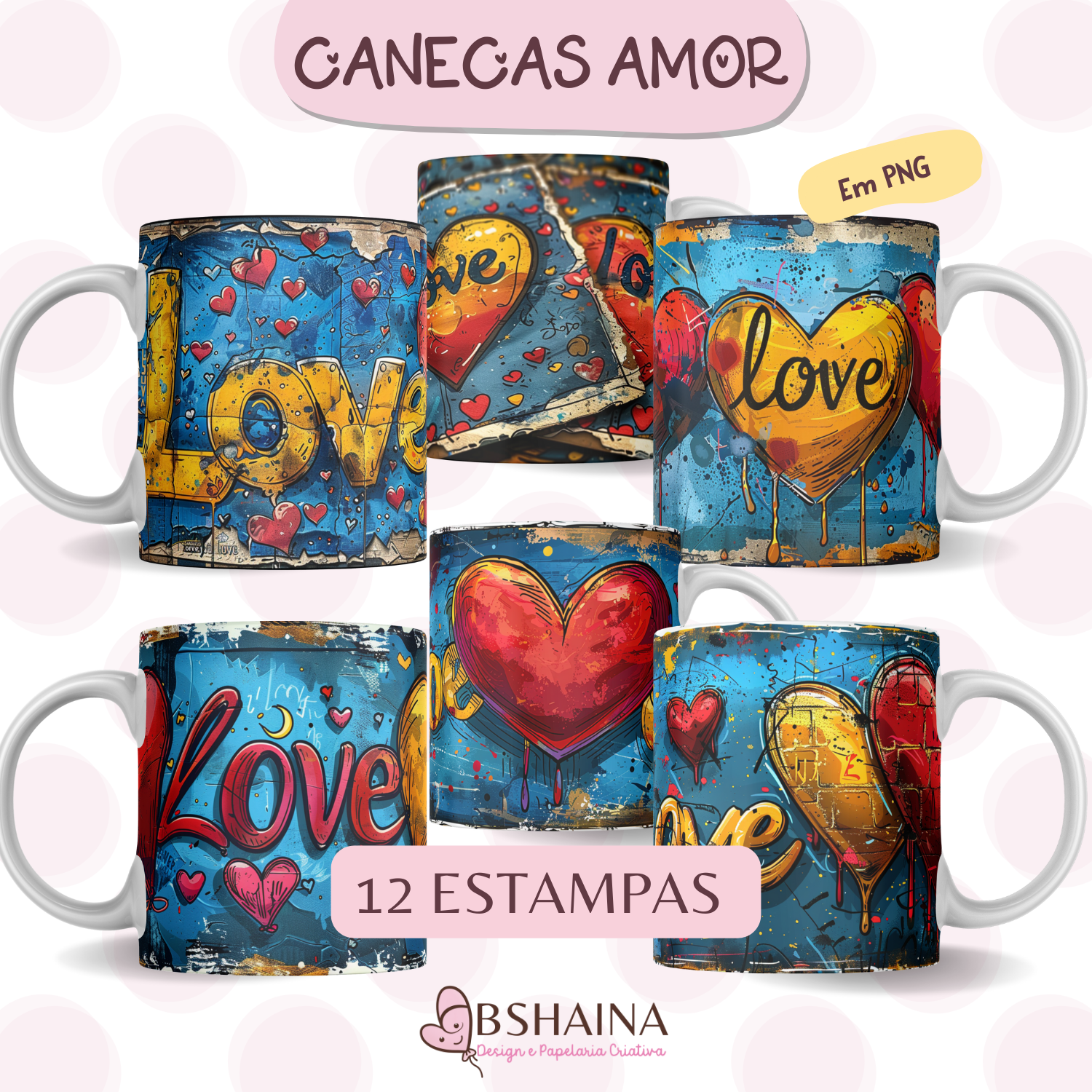 Arte para Canecas Amor