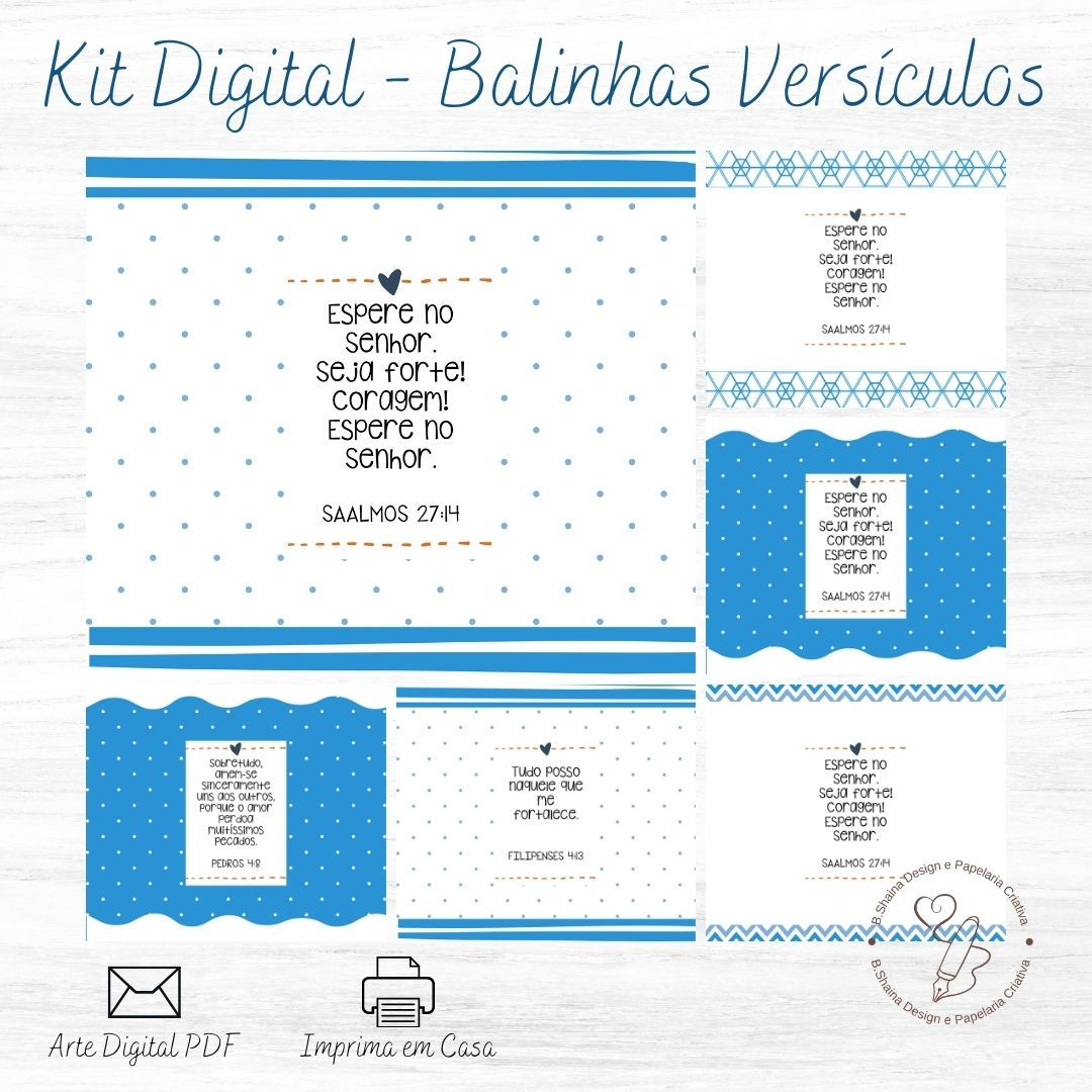 Kit Digital Balinhas Versiculos