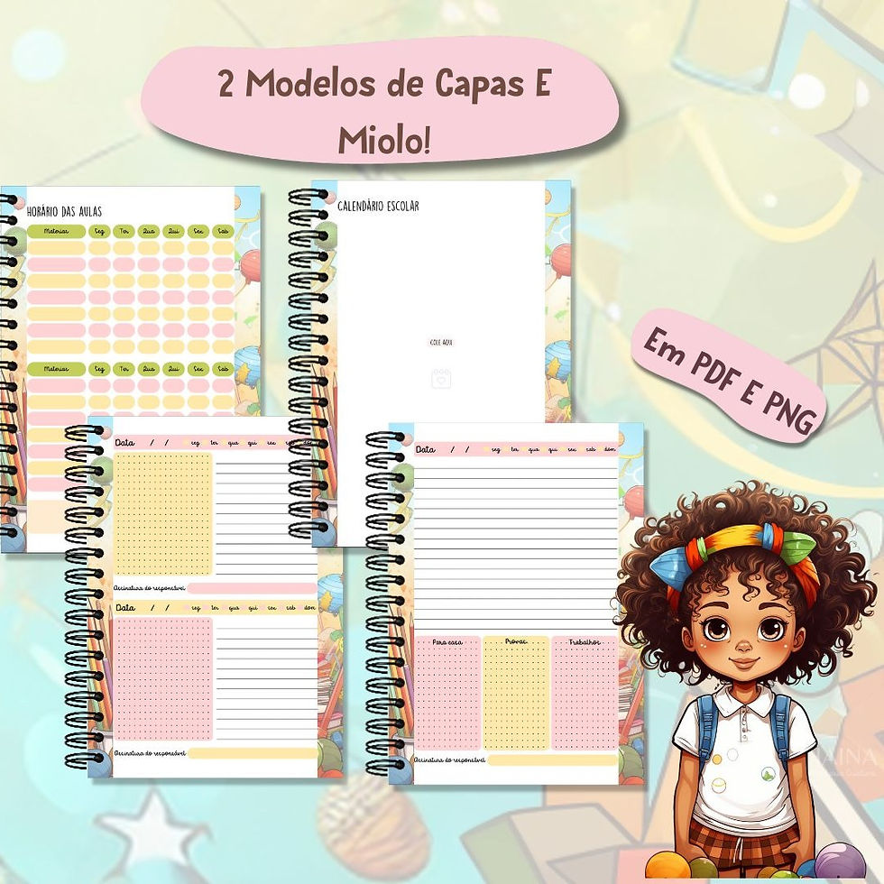 Miniatura: Agenda Escolar Menina A5