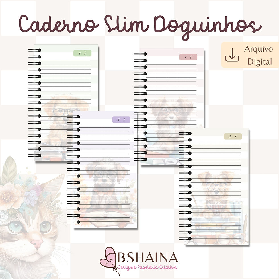 Miniatura: Coleção Cadernos Slim Cãozinho