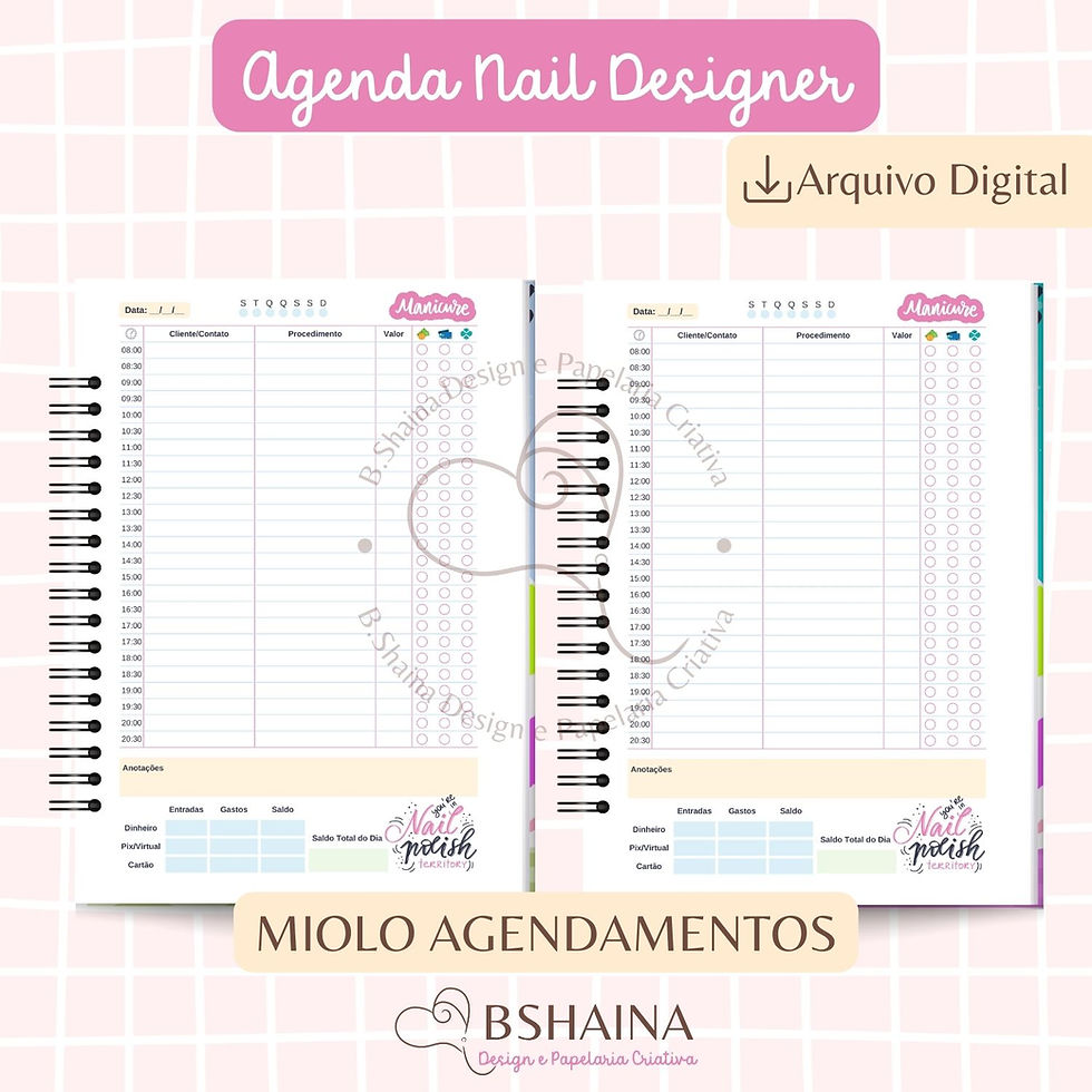 Miniatura: Agendamento Nail Manicure Designer Miolo Digital