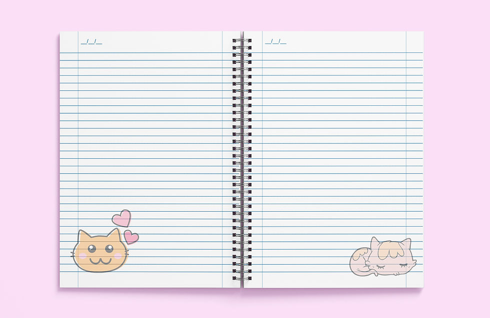 Miniatura: Miolo Digital Caderno Gatinhos