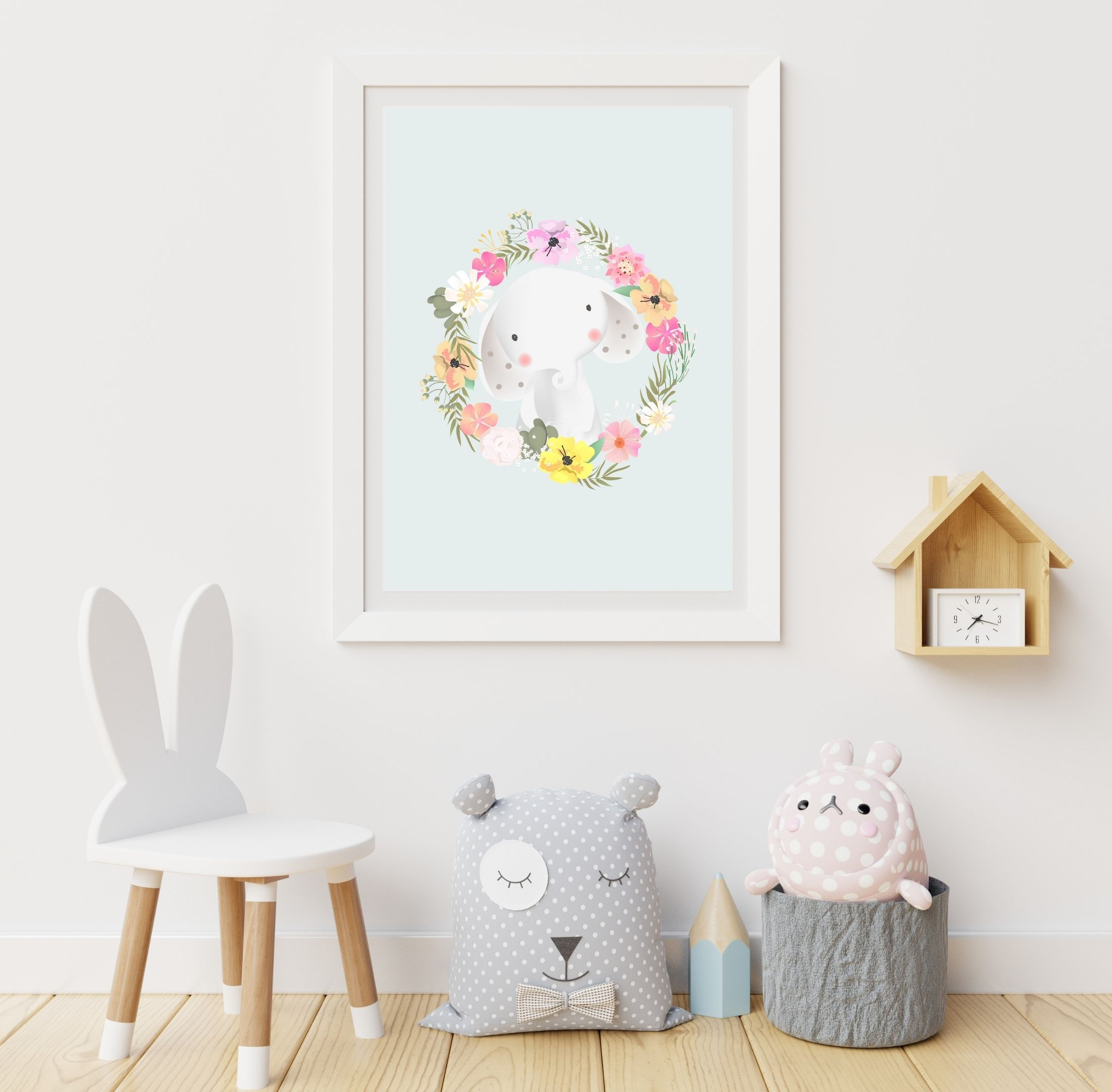 Quadro Digital Infantil Elefante