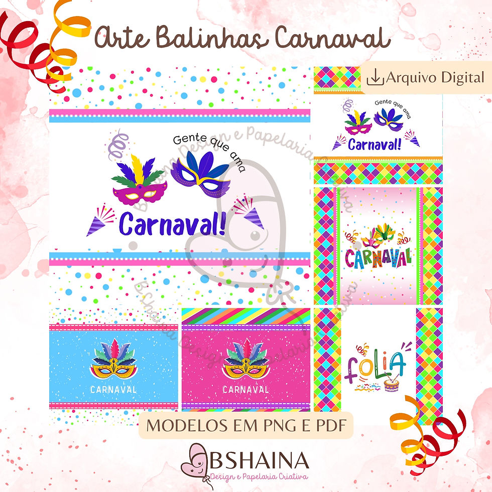 Miniatura: Balinhas de Carnaval - Arte Digital