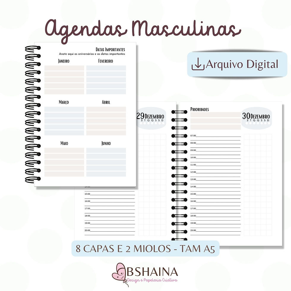 Miniatura: Agendas Masculinas Miolo Digital