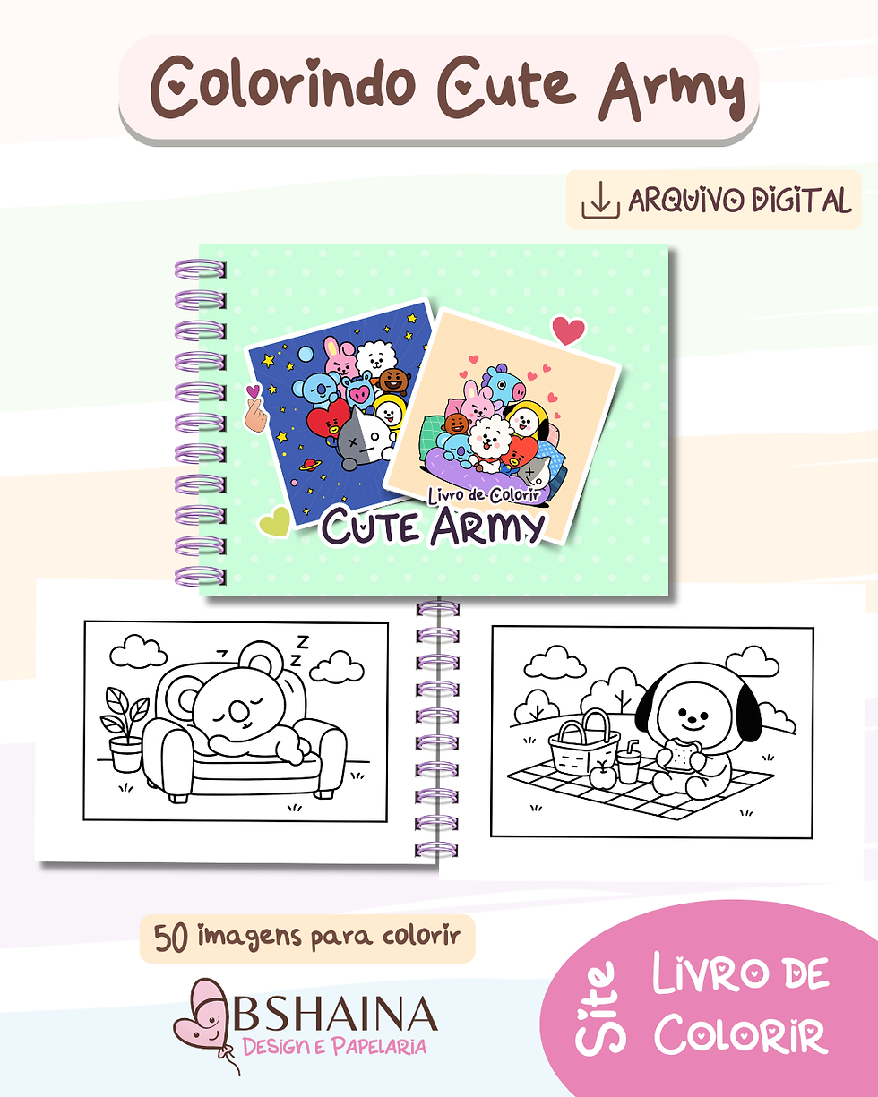 Miniatura: Livro de Colorir Cute Army