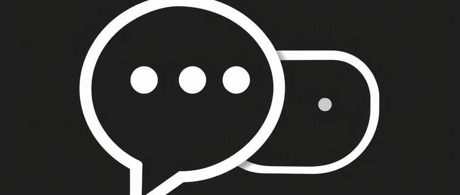 White on black site feedback graphic