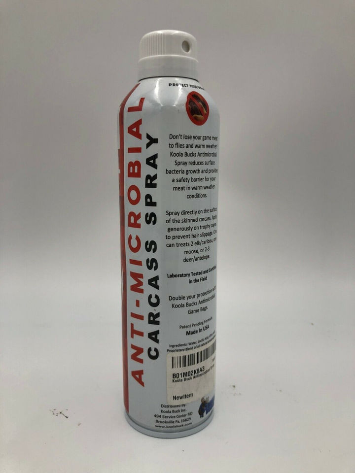 Anti-microbial carcass spray can