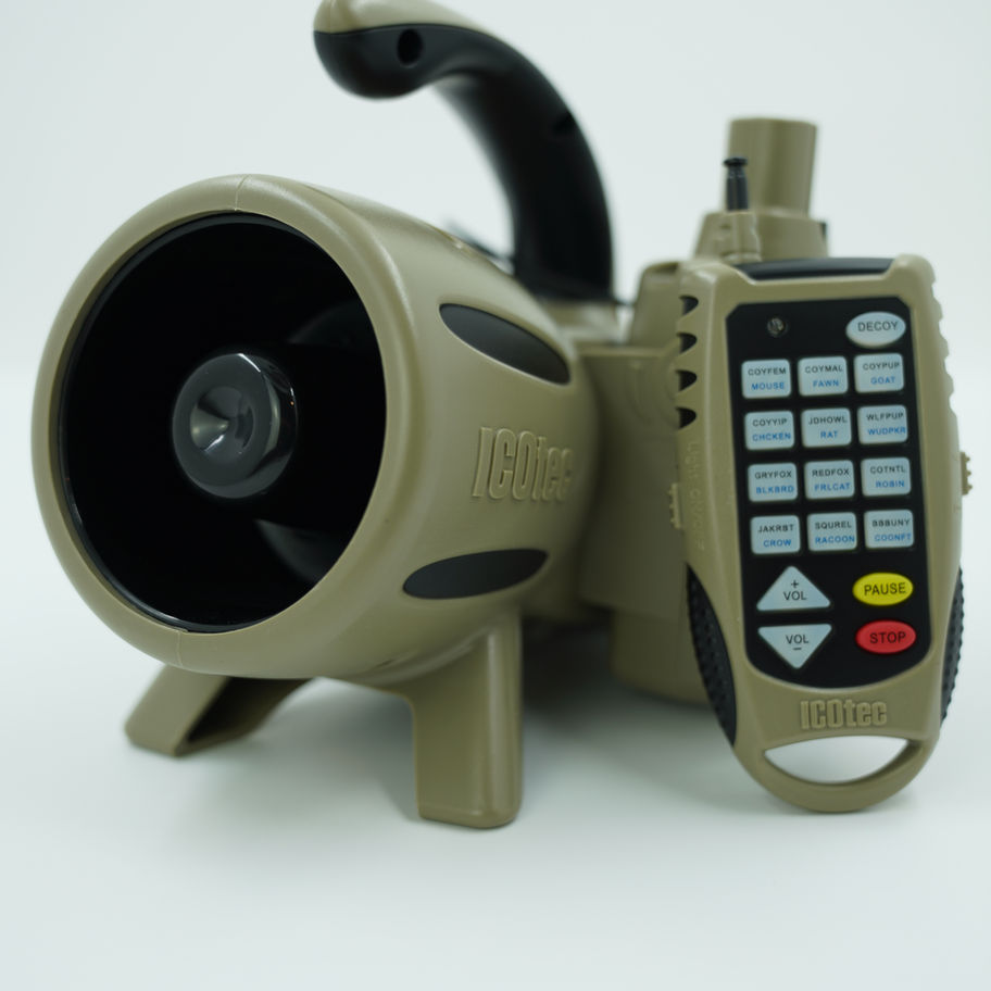 Tan electronic game caller with remote