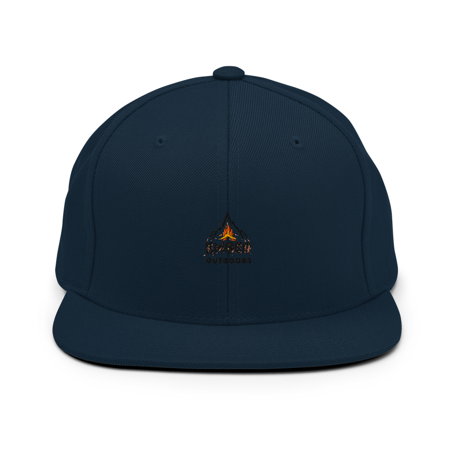 Navy blue cap with Heritage flame logo