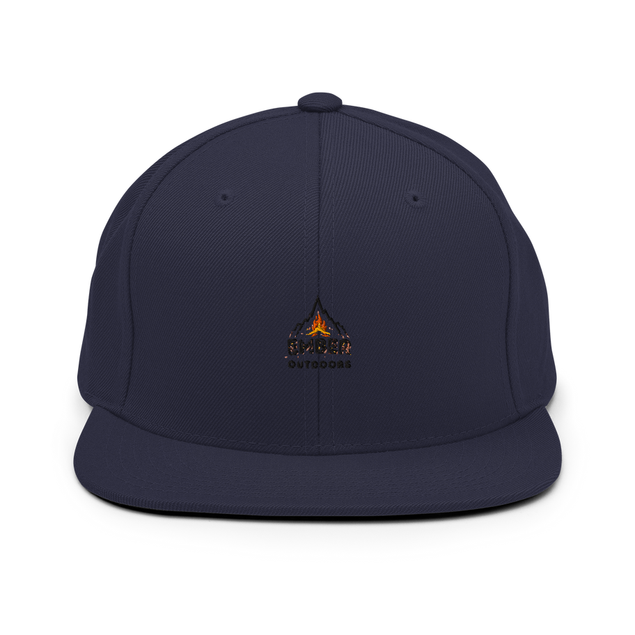 Dark blue baseball cap with Camp Outdoors logo
