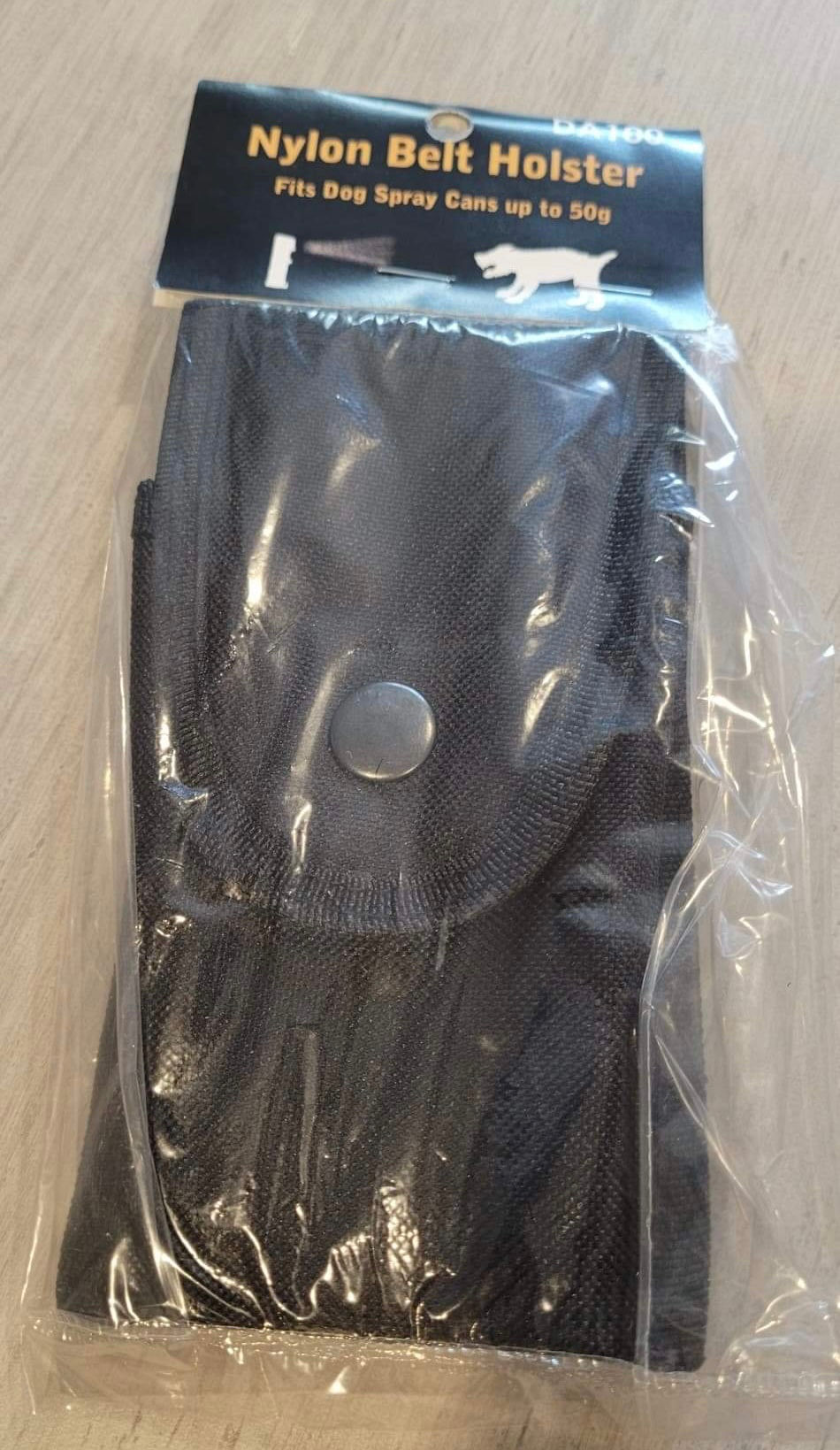 Black Nylon Belt Holster in packaging