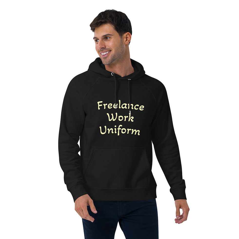 Thumbnail: Freelance Work Uniform Unisex Eco Raglan Hoodie