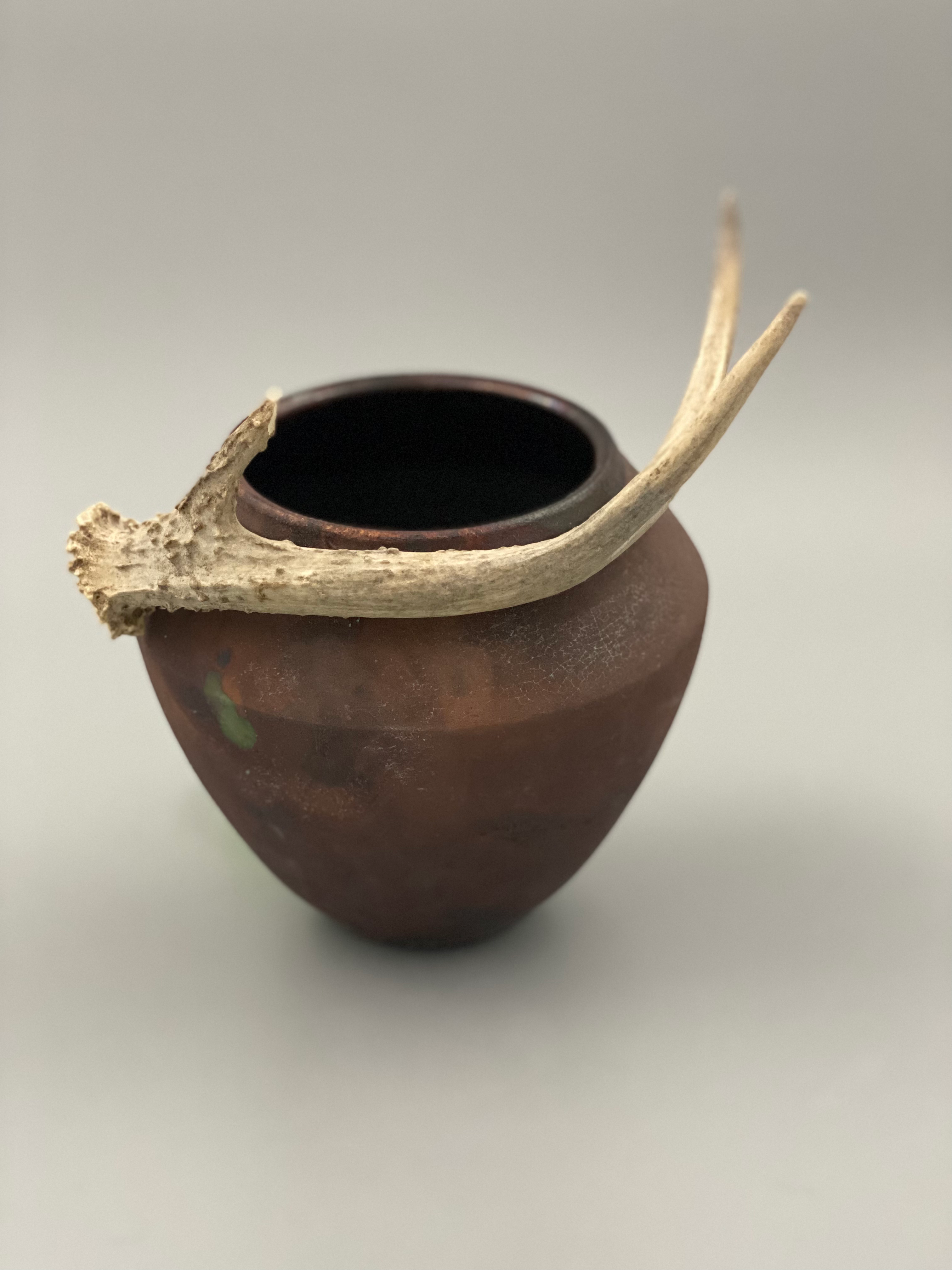 Raku Antler Vase