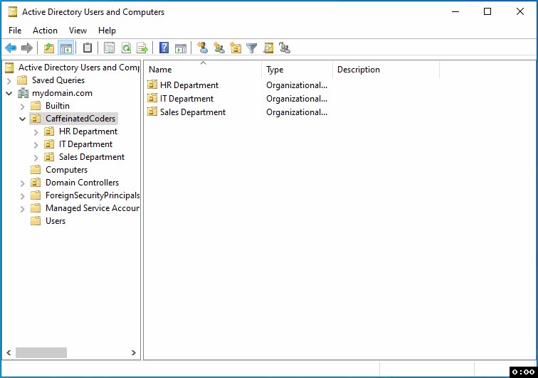 Gif: Opening New User dialog box