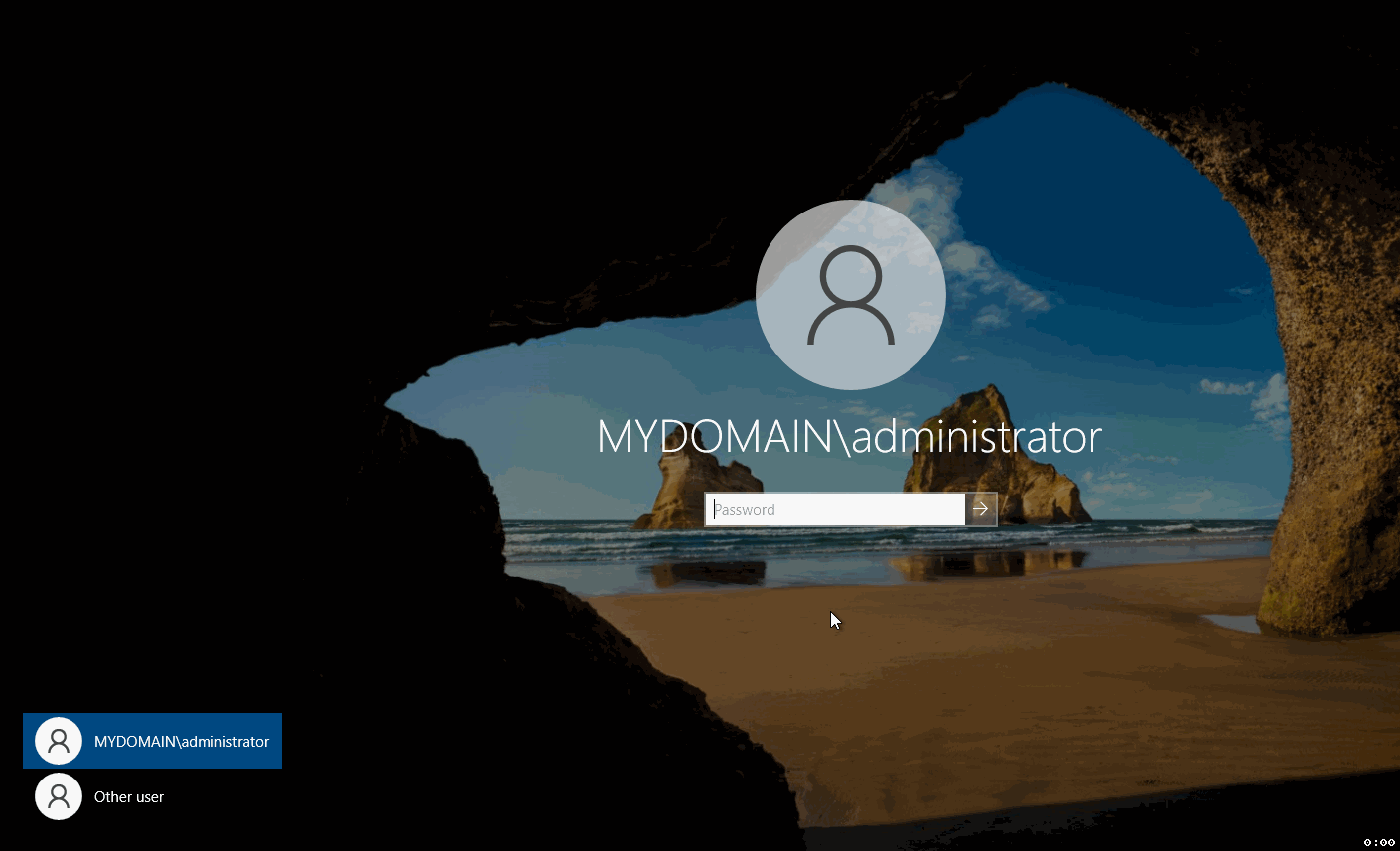 GIF: Sign Into Your System Administrator Account