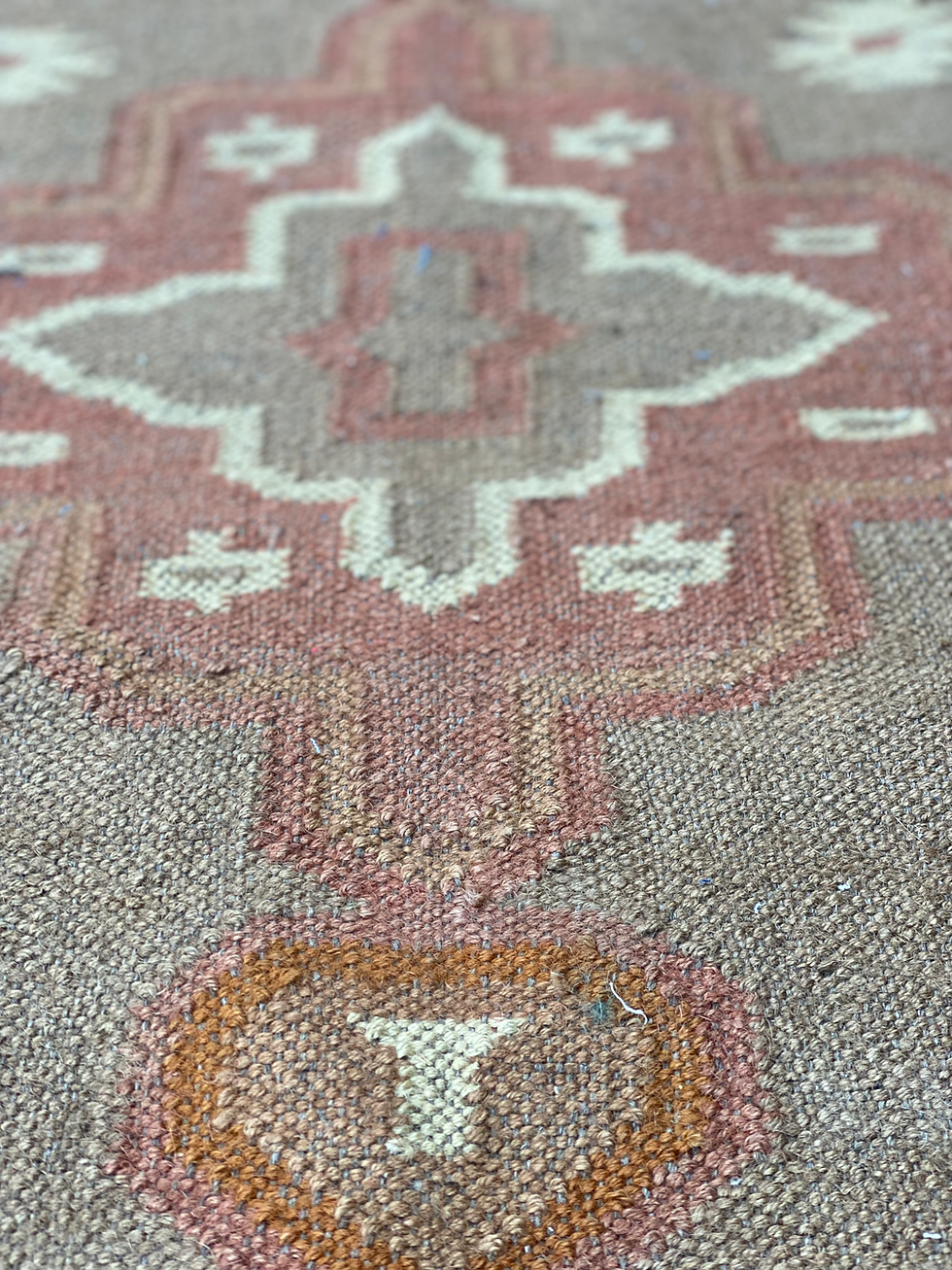 Thumbnail: Orange/White Kelim Rug