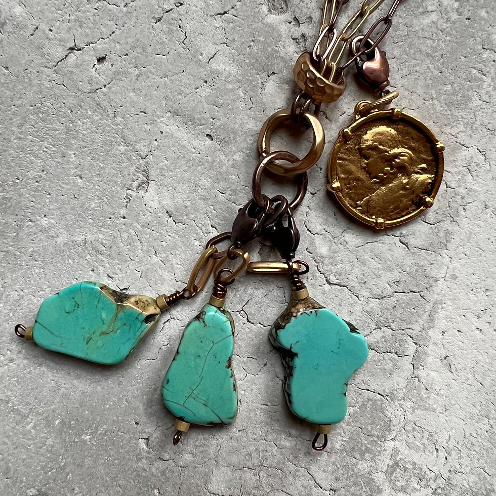 Thumbnail: Matte gold/brass neckpiece