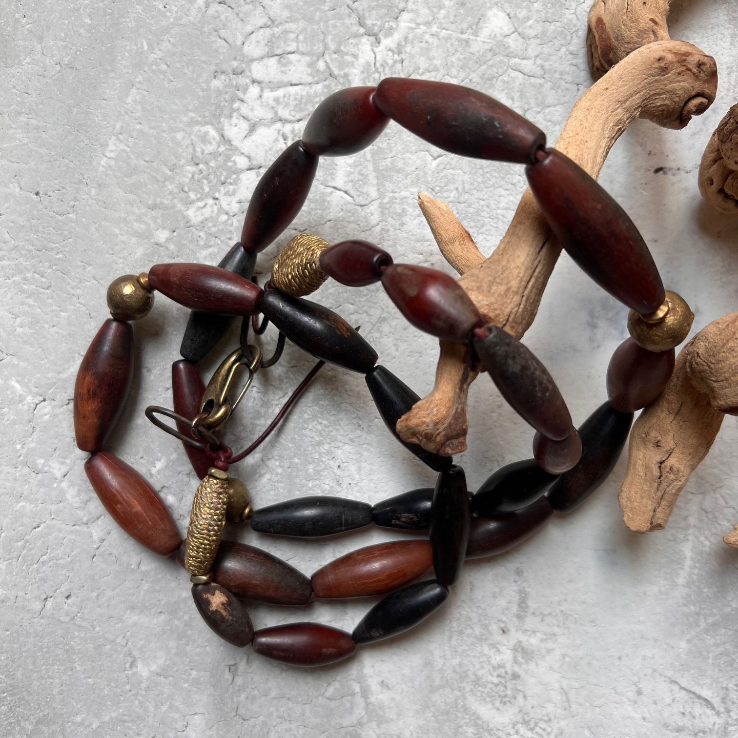 Old African wood beads