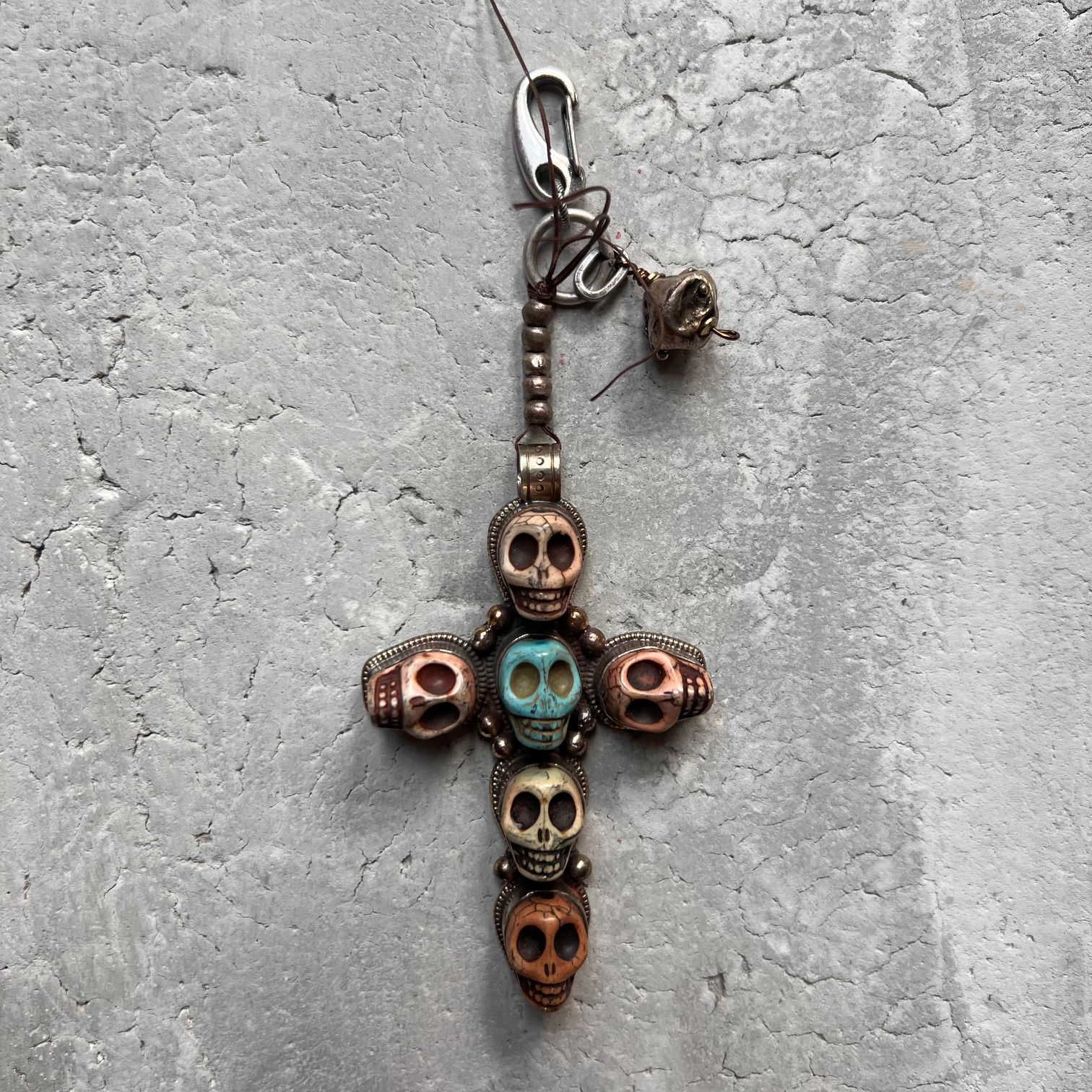 multi colored turquoise skulls