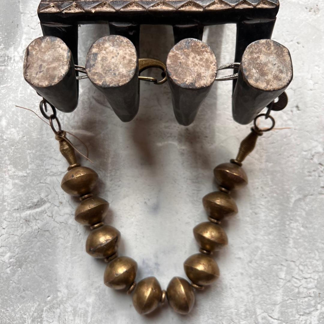 Old African brass saucer