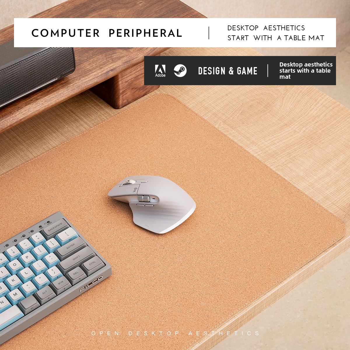 Cork Leather Desk Mat