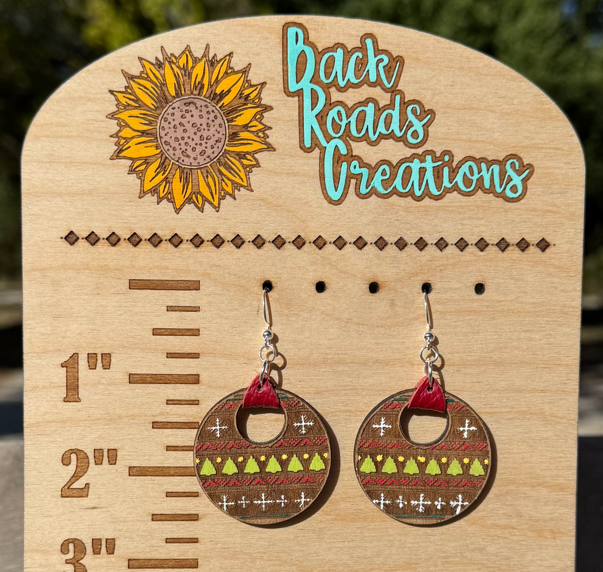 Ugly Christmas Sweater Wood Earrings