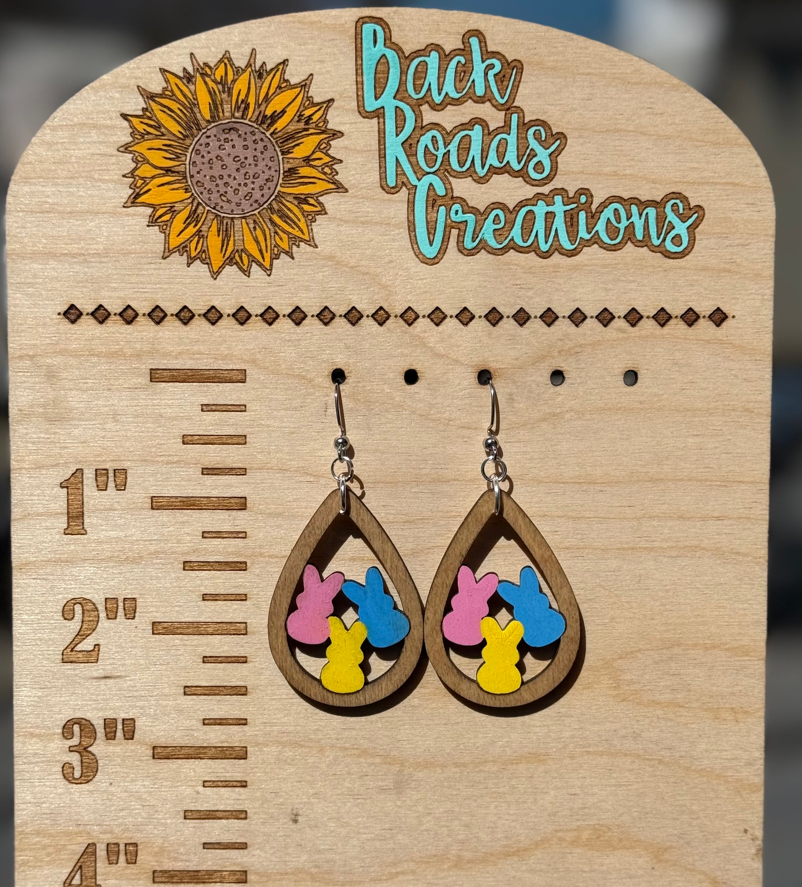 Hanging with my Peeps Wood Earring