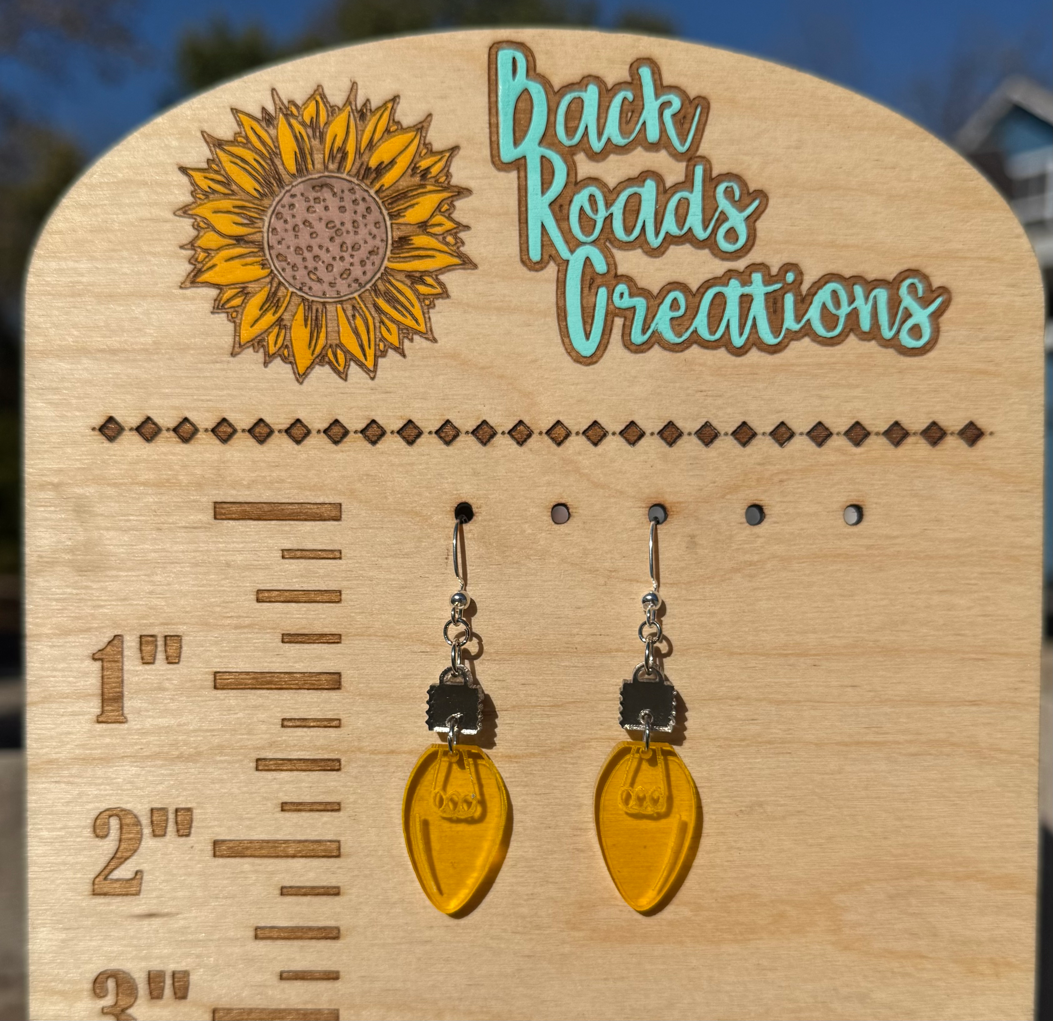 Lightbulb Earrings Acrylic Small