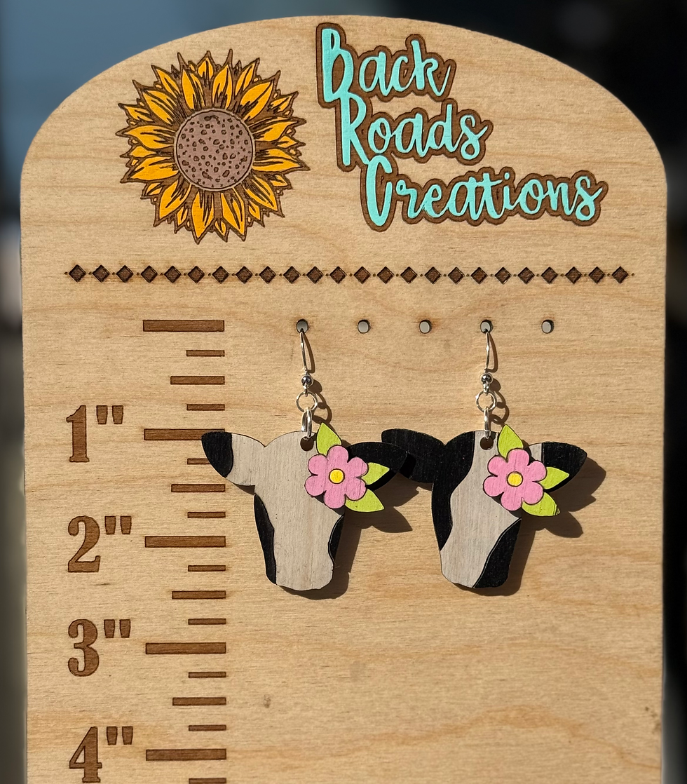 Thumbnail: Cow Head with Flower, Black Spots