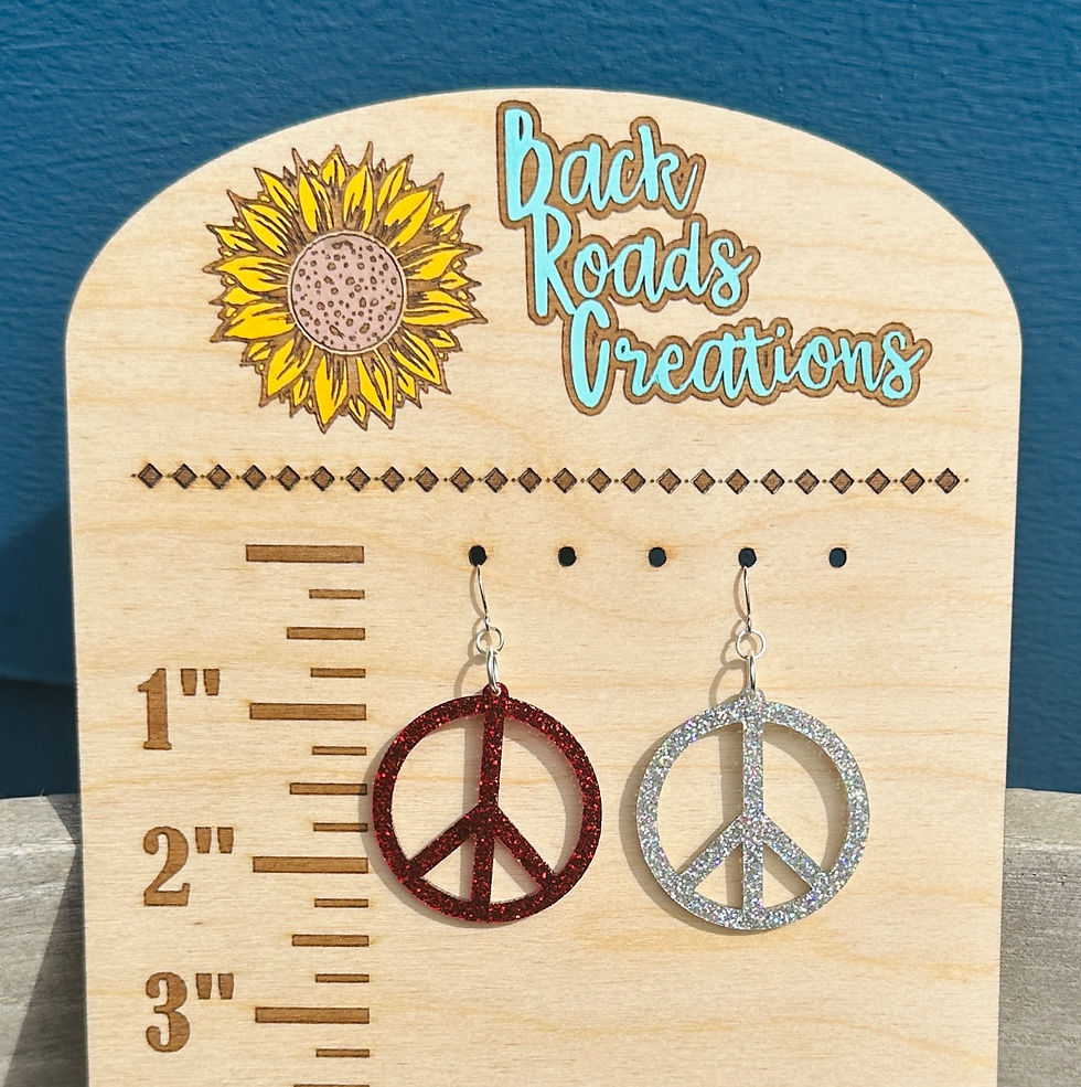 Thumbnail: Peace Symbol Acrylic Earring