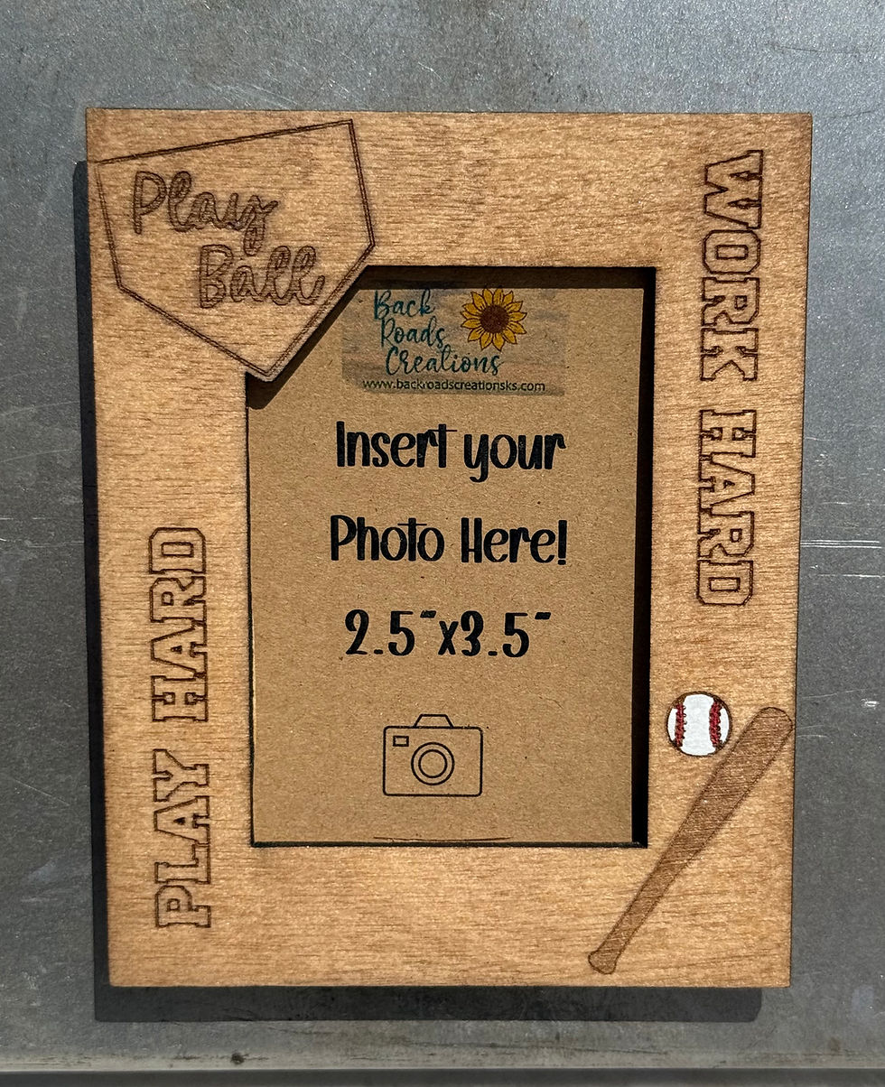 Thumbnail: Baseball or Softball Magnetic Picture Frame