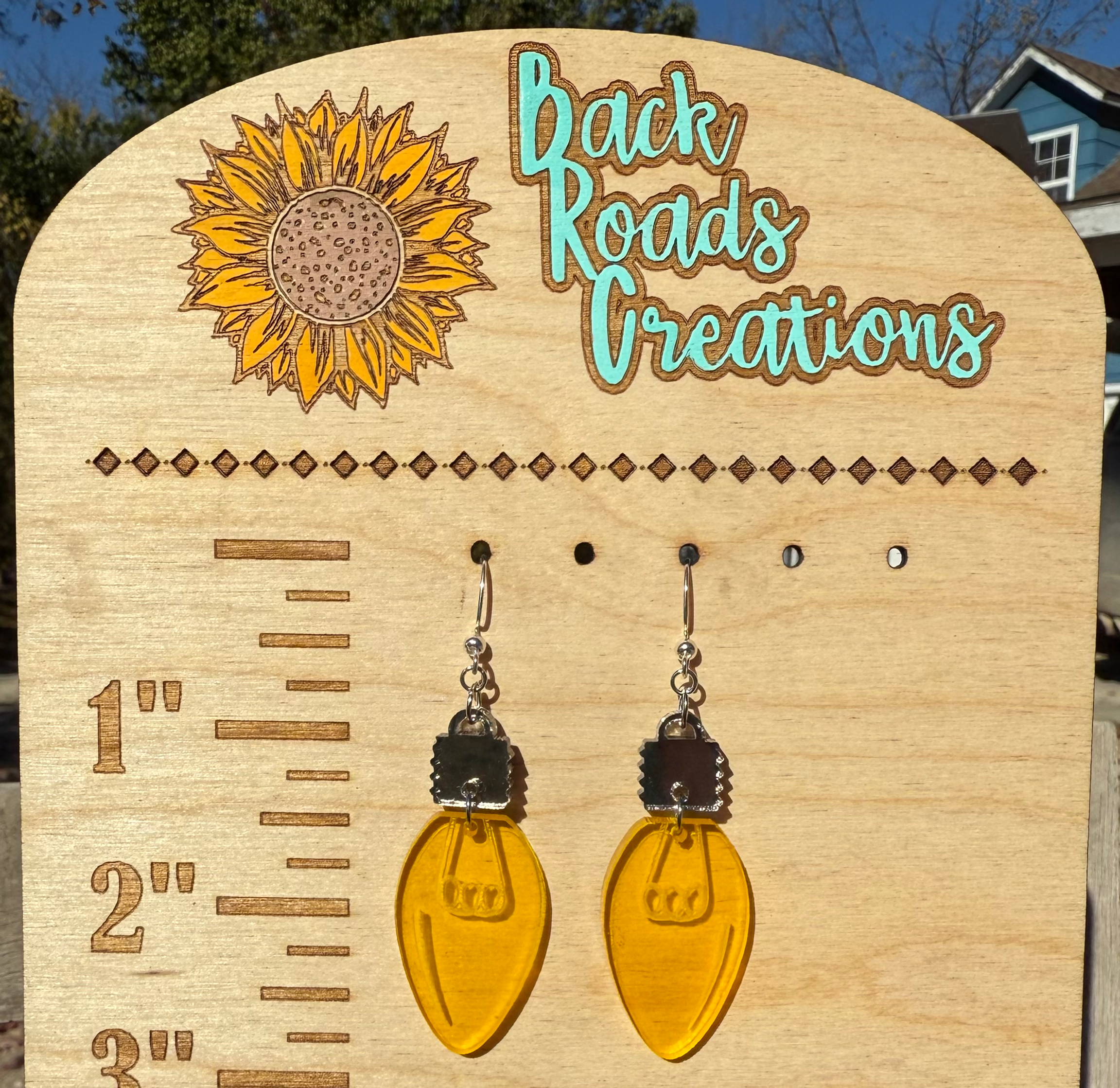 Lightbulb Earrings Acrylic Large