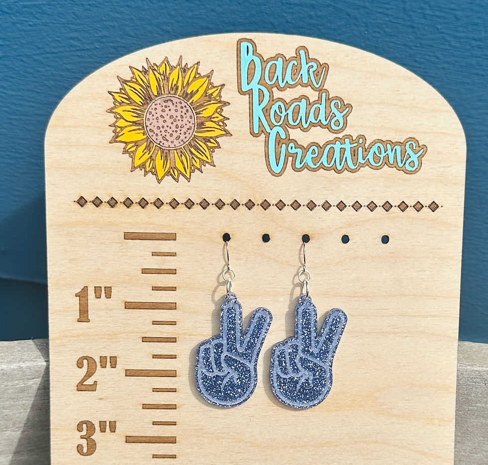 Thumbnail: Peace Sign Acrylic Earring